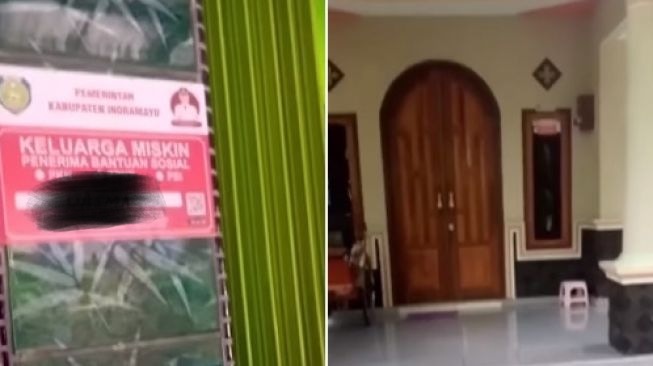 Rumah Mewah di Indramayu Ditempel Stiker Keluarga Miskin Penerima Bansos   
