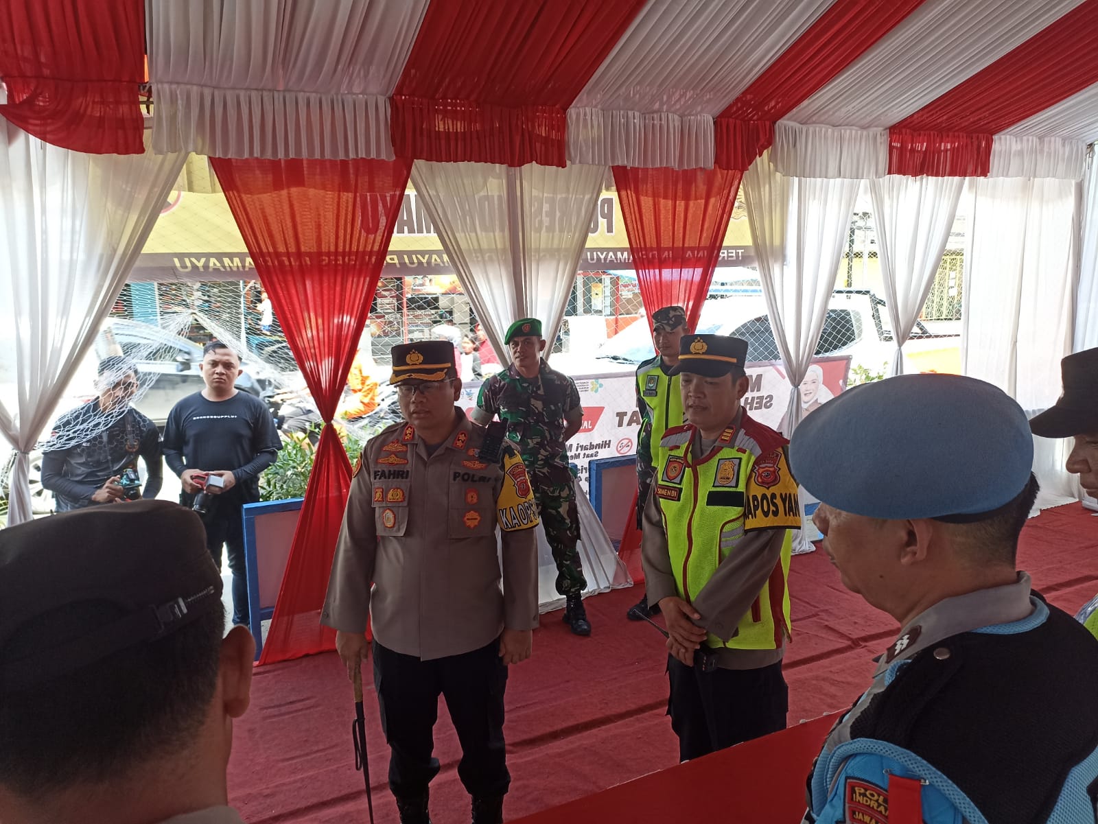 Kapolres Indramayu AKBP Dr. M. Fahri Siregar Lakukan Pengecekan Posyan Terminal Indramayu