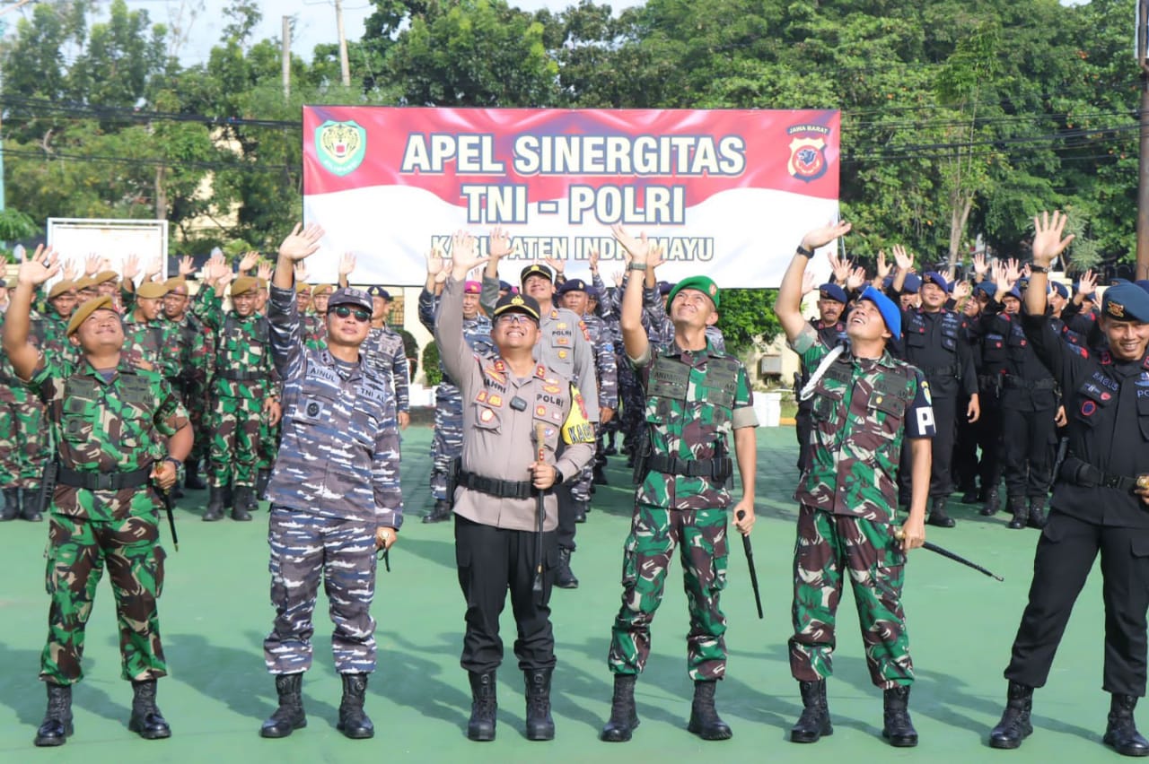Gelar Kegiatan Bersama, Perkokoh Sinergi TNI-Polri di Kabupaten Indramayu